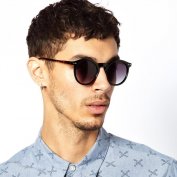 عینک آفتابی گرد ASOS Keyhole Round with Tortoiseshell Arms