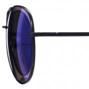 قیمت عینک آفتابی ASOS Matte Black Aviator With Blue Flash Lens