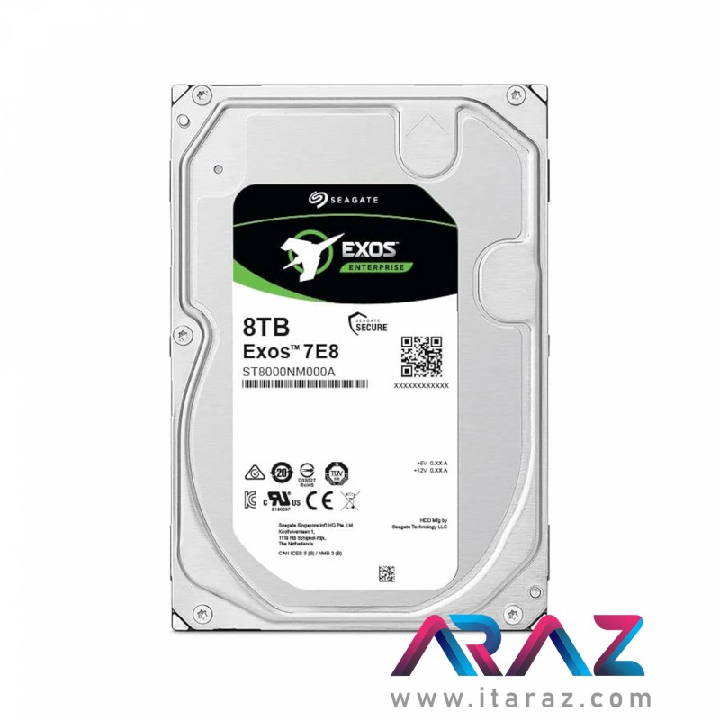 خانه  Seagate  هارد سیگیت Seagate Exos 7E10 ST8000NM018B SAS 3.5 Inch ظرفیت 8 ترابایت