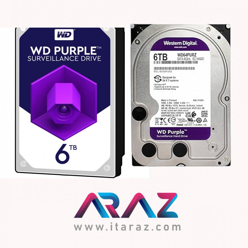 WESTERN DIGITAL PURPLE WD64PURZ 6TB INTERNAL HARD DRIVE