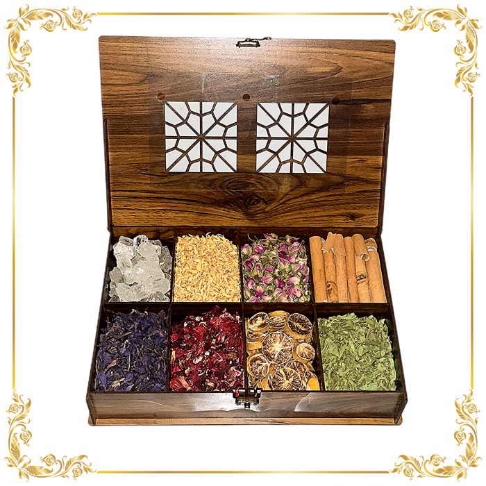 پک چوبی لوکس 8 خانه دمنوش