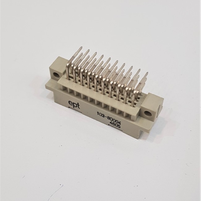 کانکتور DIN 41612 نوع C، سه ردیف 30 پایه، رایت انگل، DIN 41612 Connector Type C, 3x10Pin (abc) Right angle