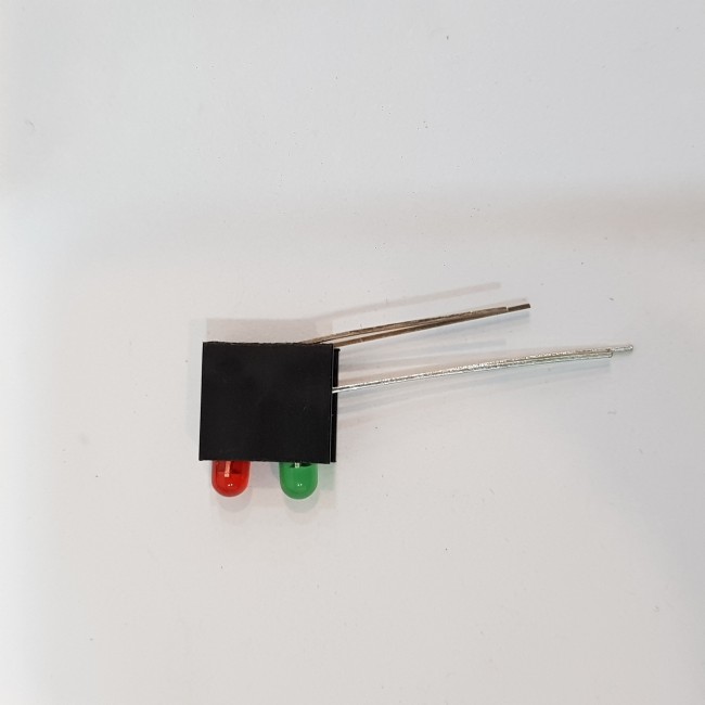 LED قابدار دو تایی(قرمز، سبز) ,  Right Angle 2 x 3mm RG LED