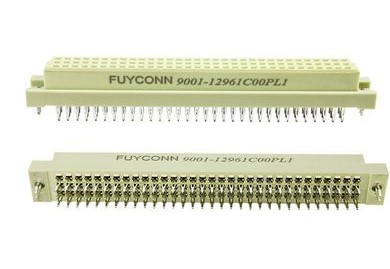 کانکتور DIN 41612 نوع C مادگی، سه ردیف 96 پایه صاف، DIN 41612 Connector Type C female stright, 3x32 Pin,(abc)