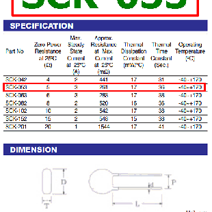 مقاومت حرارتی SCK-053