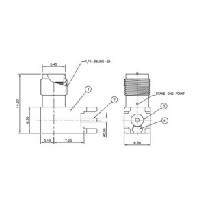 کانکتور آنتن رو بردی رایت SMA-KWE-F