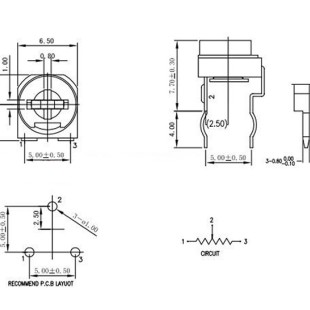 پتانسیومتر 50 کیلو اهم Pot 50K Ohm