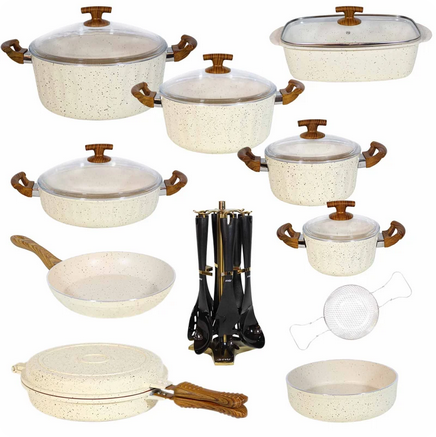 سرویس قابلمه گرانیتی25پارچه قالب الیپس برند اویز