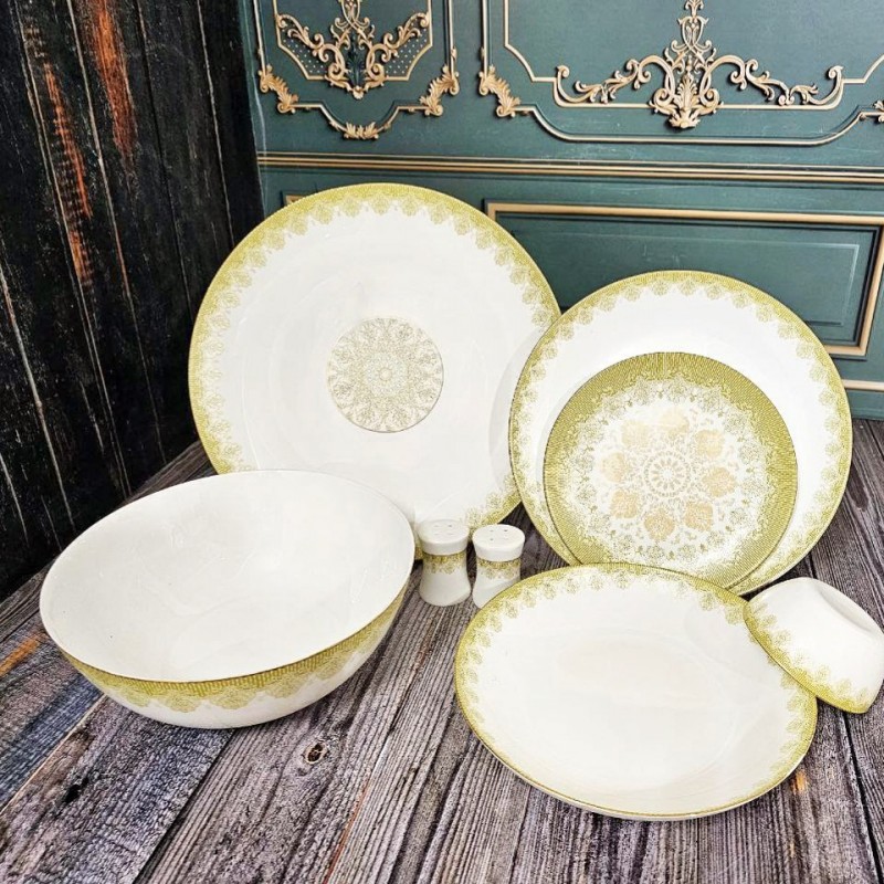  سرویس ۲۸ پارچه ۶نفره غداخوری  طرح گرد الماس 