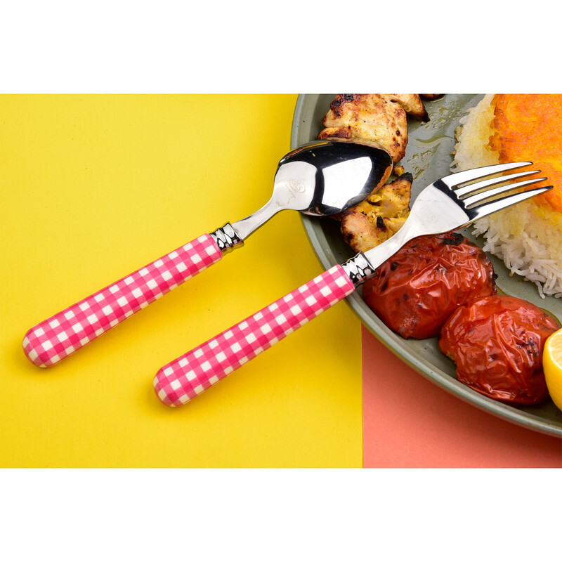 سرویس قاشق و چنگال 31 پارچه سی اند اس مدل شطرنجی