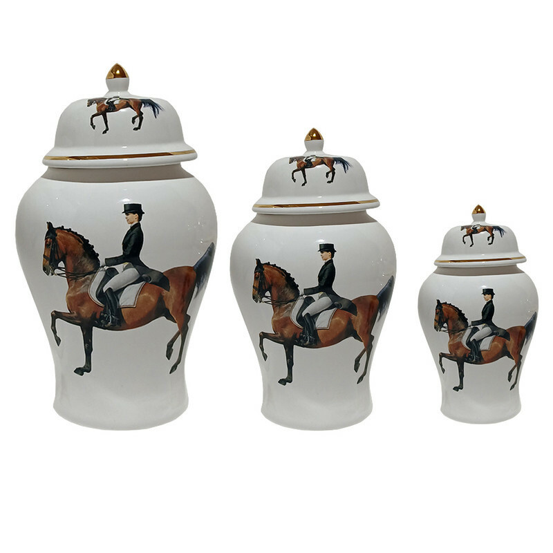 بانکه مدل جینجر جار طرح اسب MS05 مجموعه سه عددی