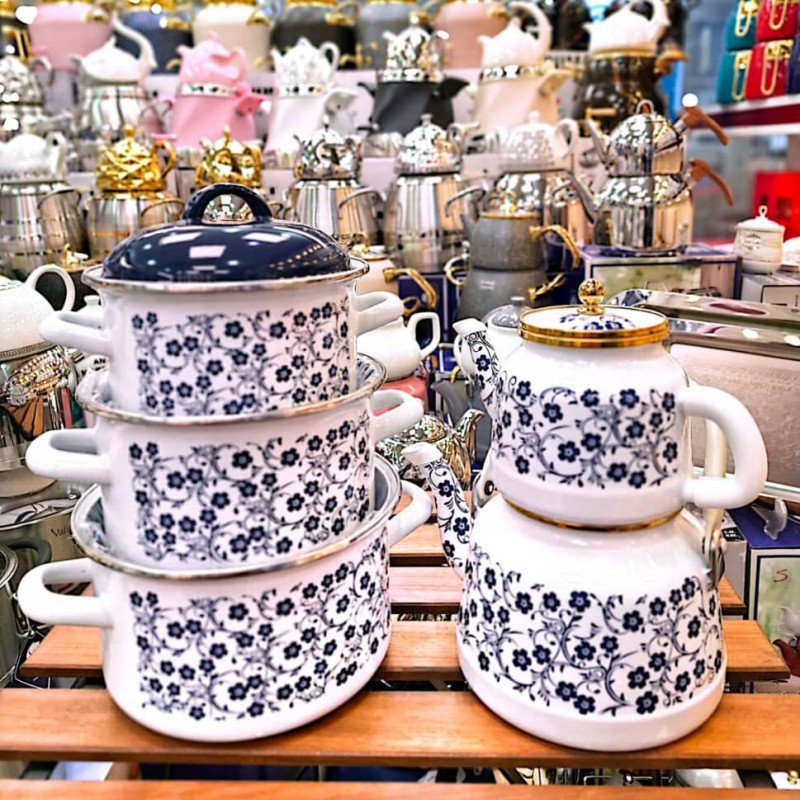 کتری قوری و قابلمه لعابی