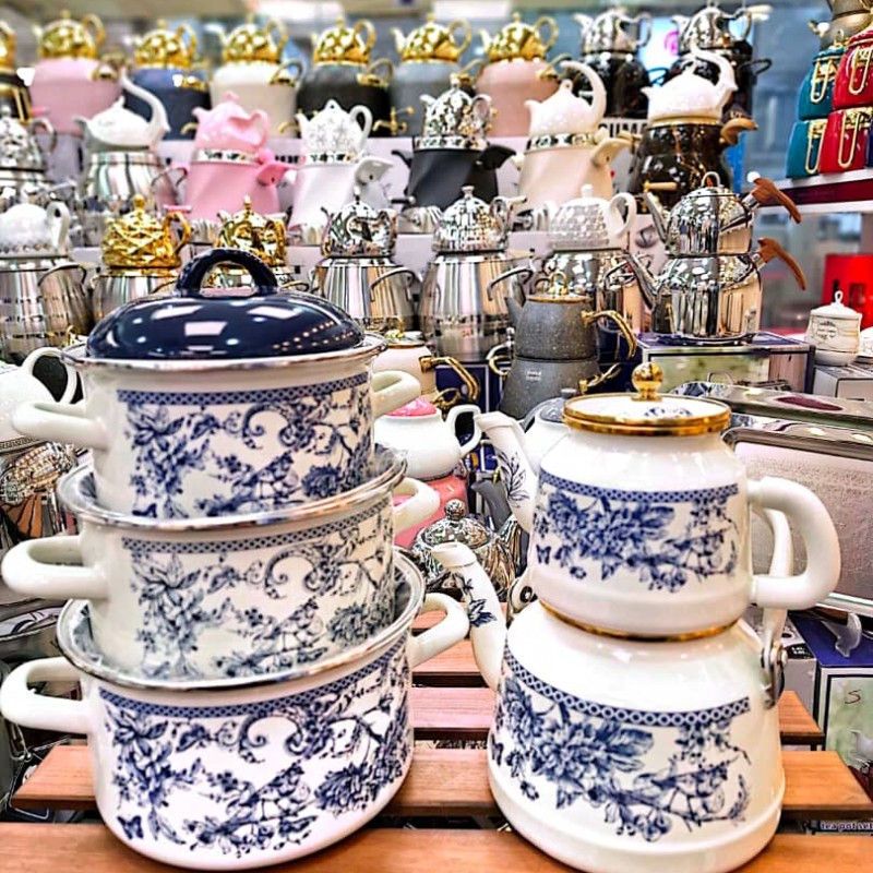 کتری قوری و قابلمه لعابی