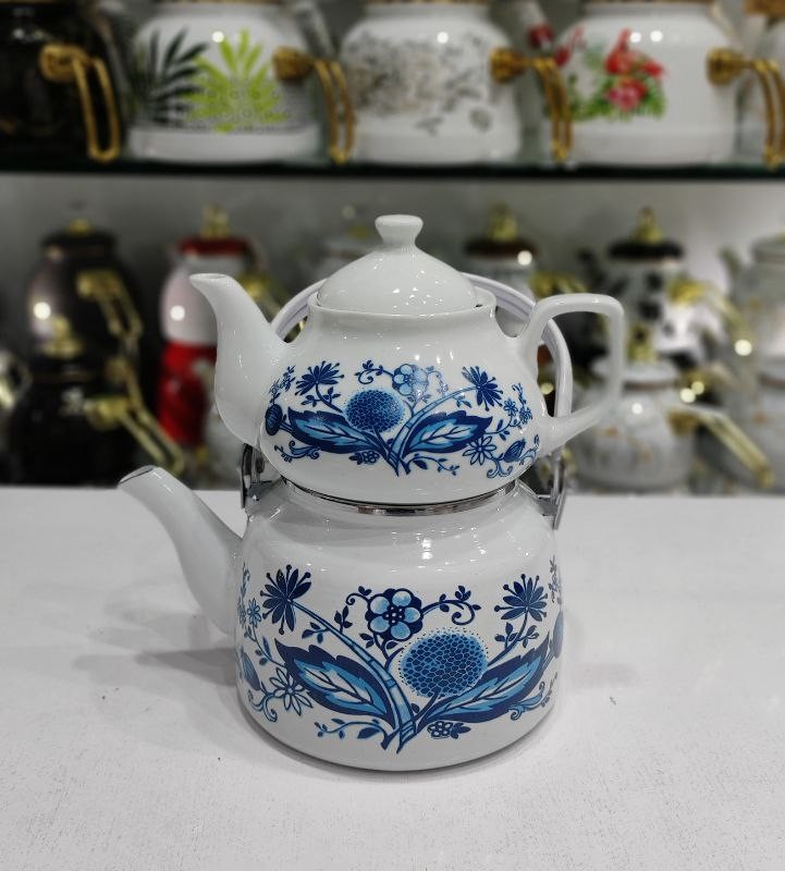 کتری قوری لعابی طرح ترک