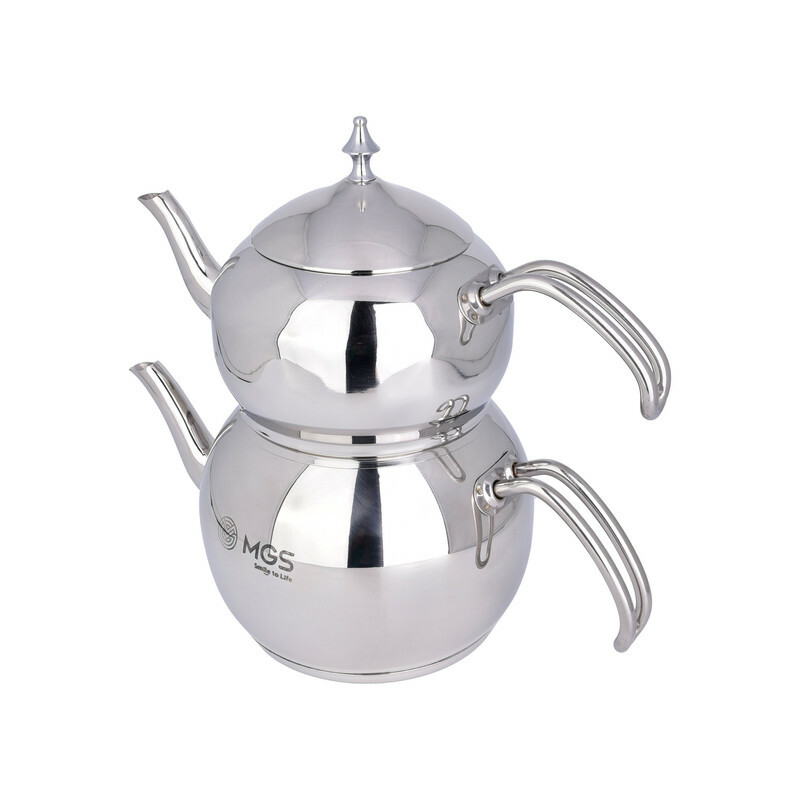 ست کتری و قوری ام جی اس مدل استیل کد 41020