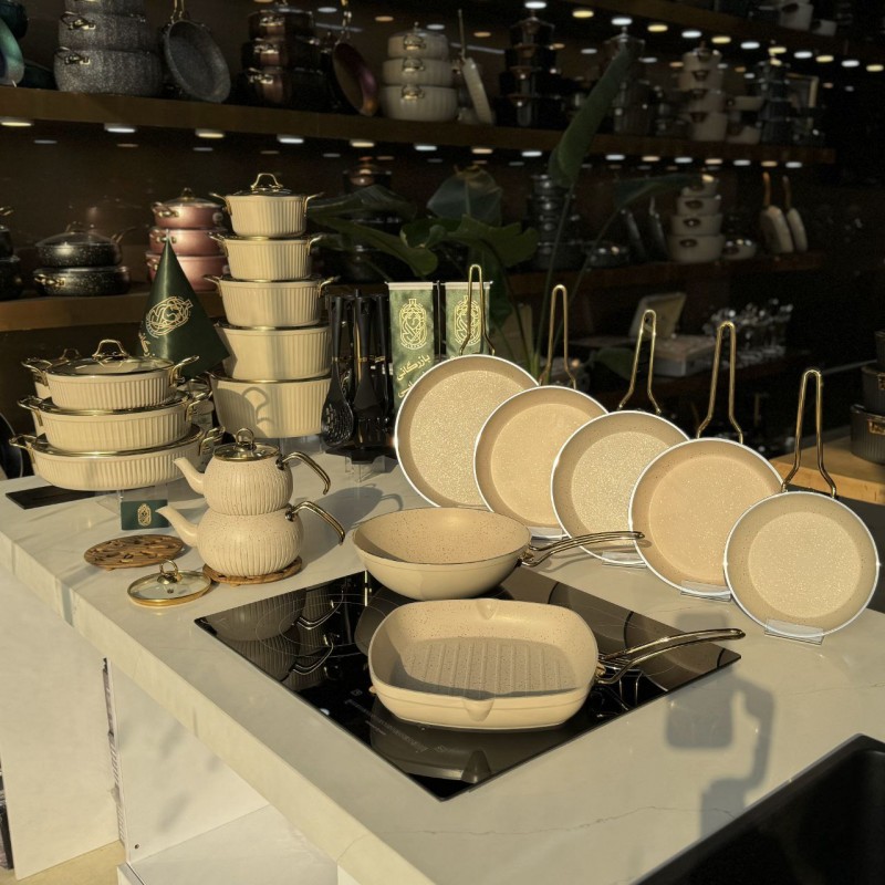 سرویس قابلمه 27 پارچه اویز مدل گلد پلاس