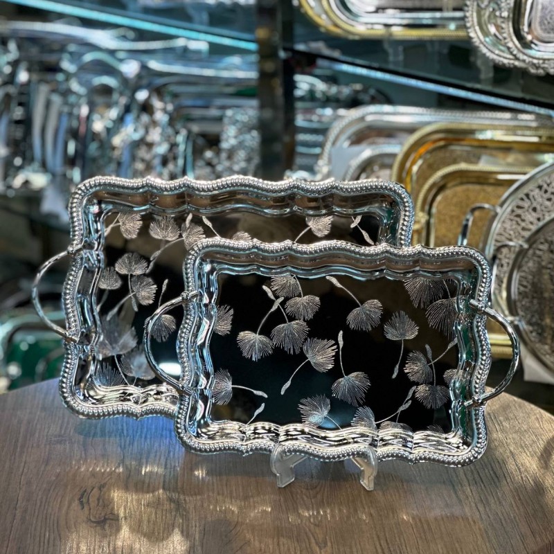 سینی استیل ۲تیکه خارجی