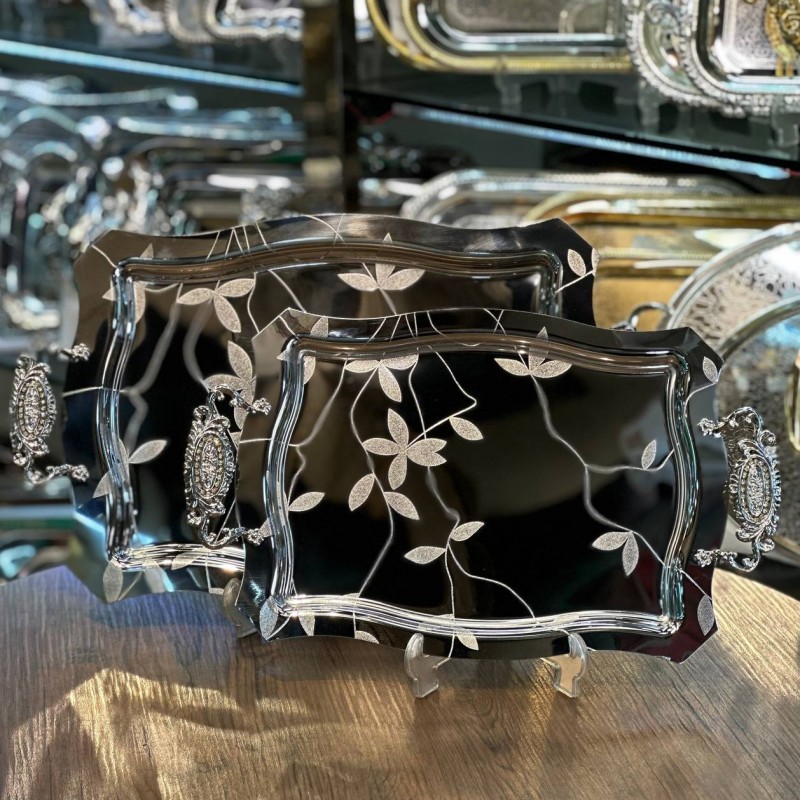 سینی استیل ۲تیکه خارجی