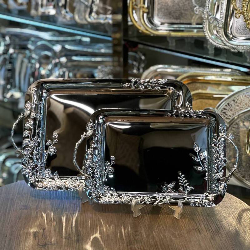 سینی استیل ۲تیکه خارجی