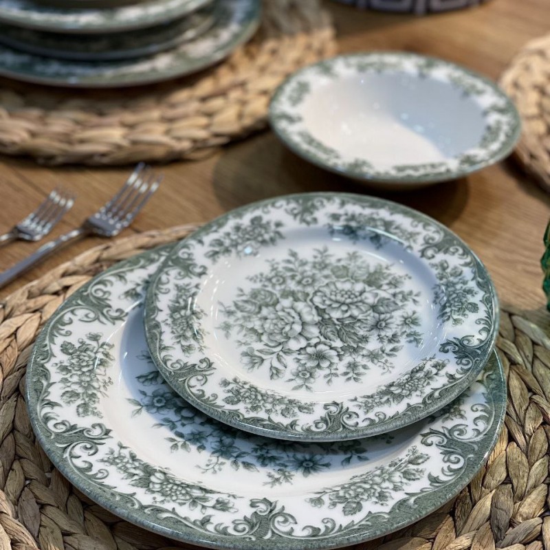 سرویس غذا خوری Rosabella green محصول kosova ترکیه