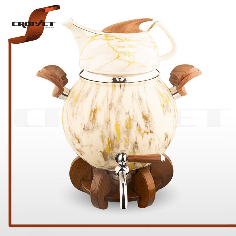 کتری و قوری کیانا رنگی طرح لژند کروپ سِت