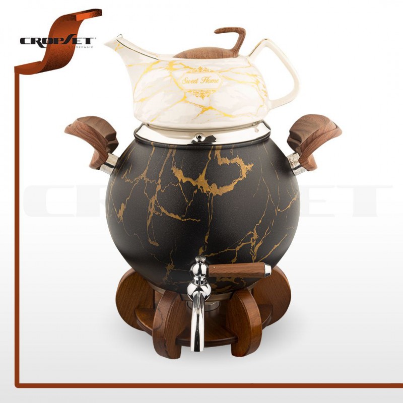 کتری و قوری کیانا رنگی طرح لژند کروپ سِت