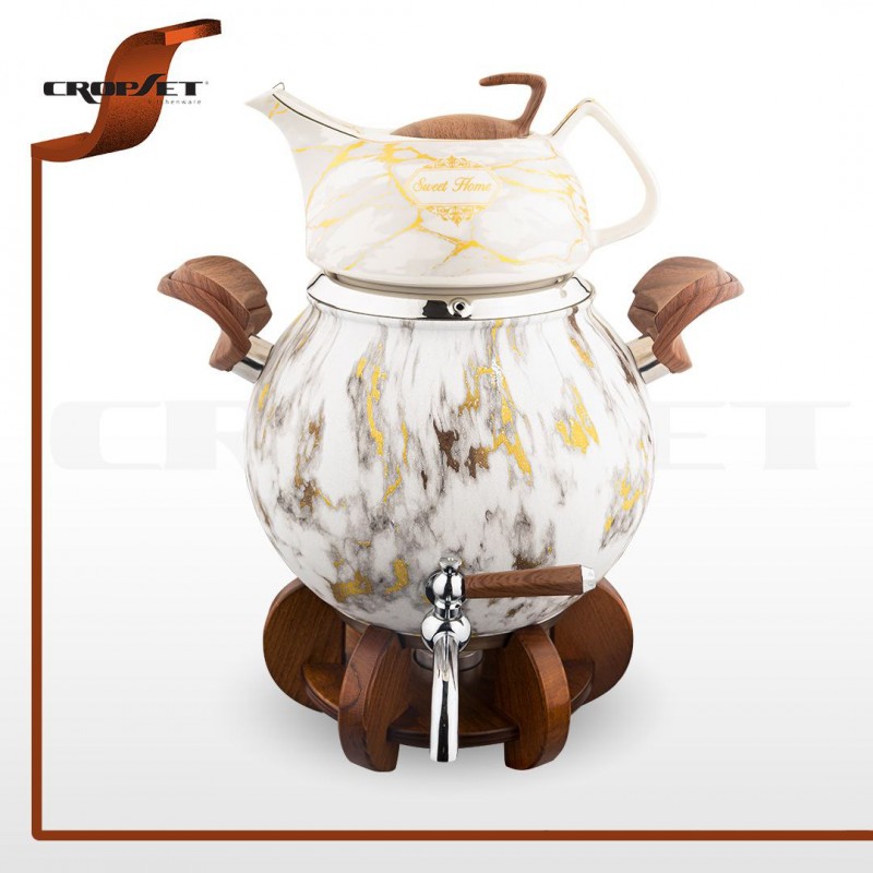 کتری و قوری کیانا رنگی طرح لژند کروپ سِت