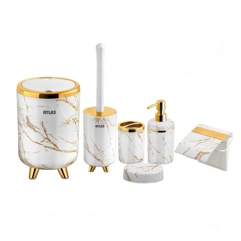 ست سرویس بهداشتی اطلس مدل الیت ۶ تکه ماربل