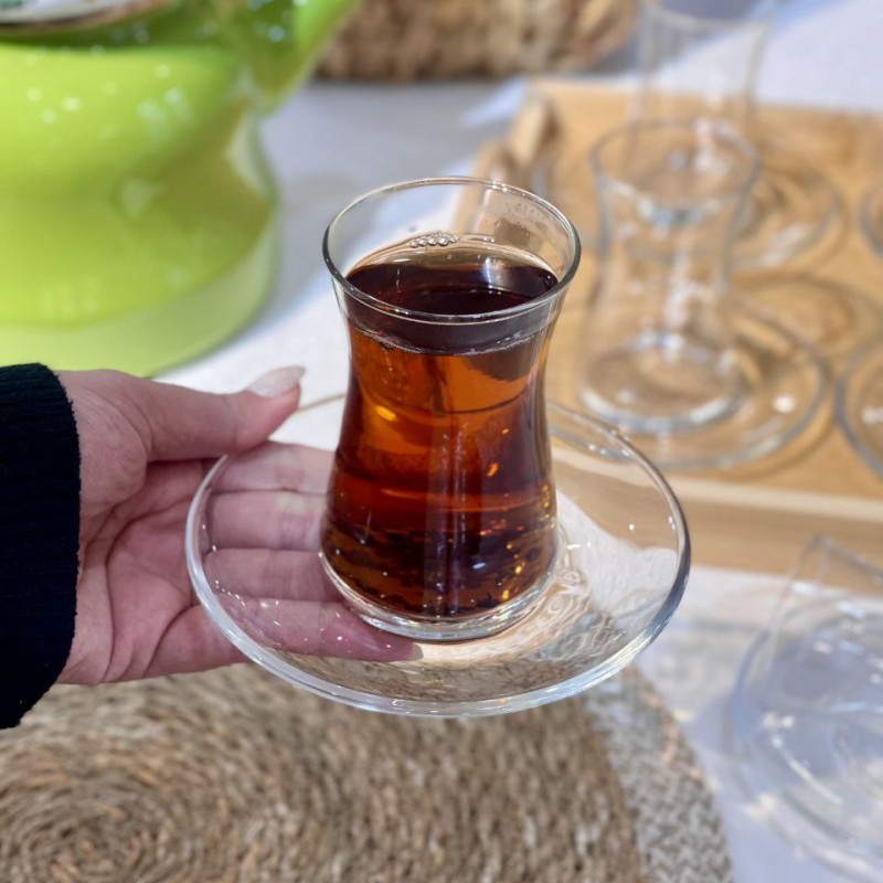 استکان و نعلبکی کمر باریک HEYBELI