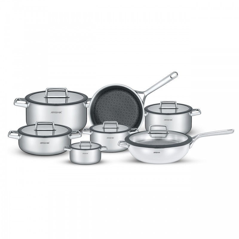 سرویس قابلمه کف لیزری 13 تکه عرشیا مدلSS050-3343