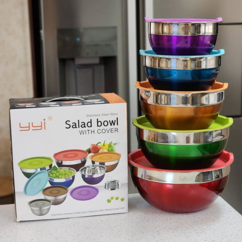 ست لگن استیل 5 تیکه