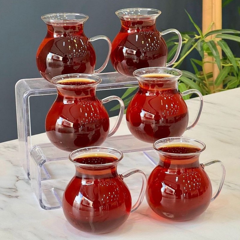 فنجان پیرکس چایخوری دسته دار محصول sahin ترکیه