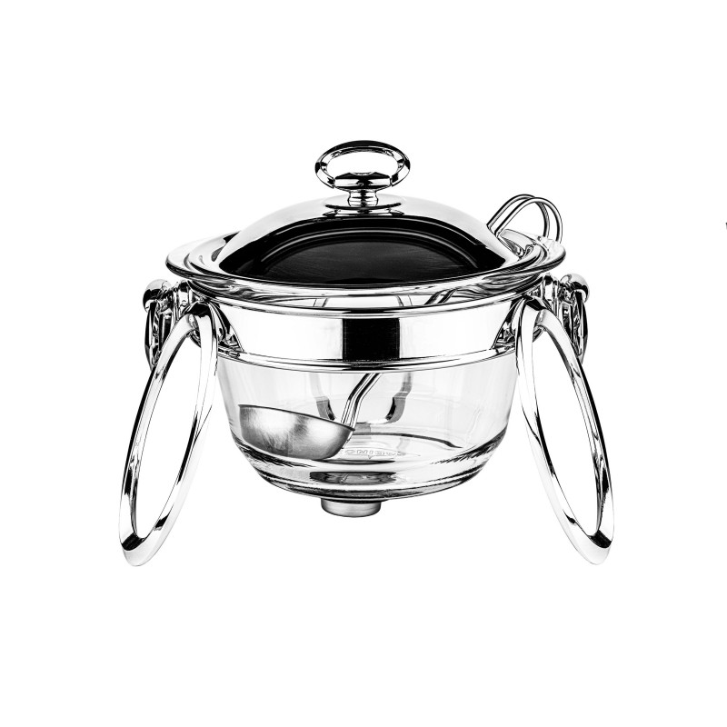 سوفله سوپ خوری سیلورراکلند مدل لنین 4 لیتر پایه فلزی پیرکس خارجی