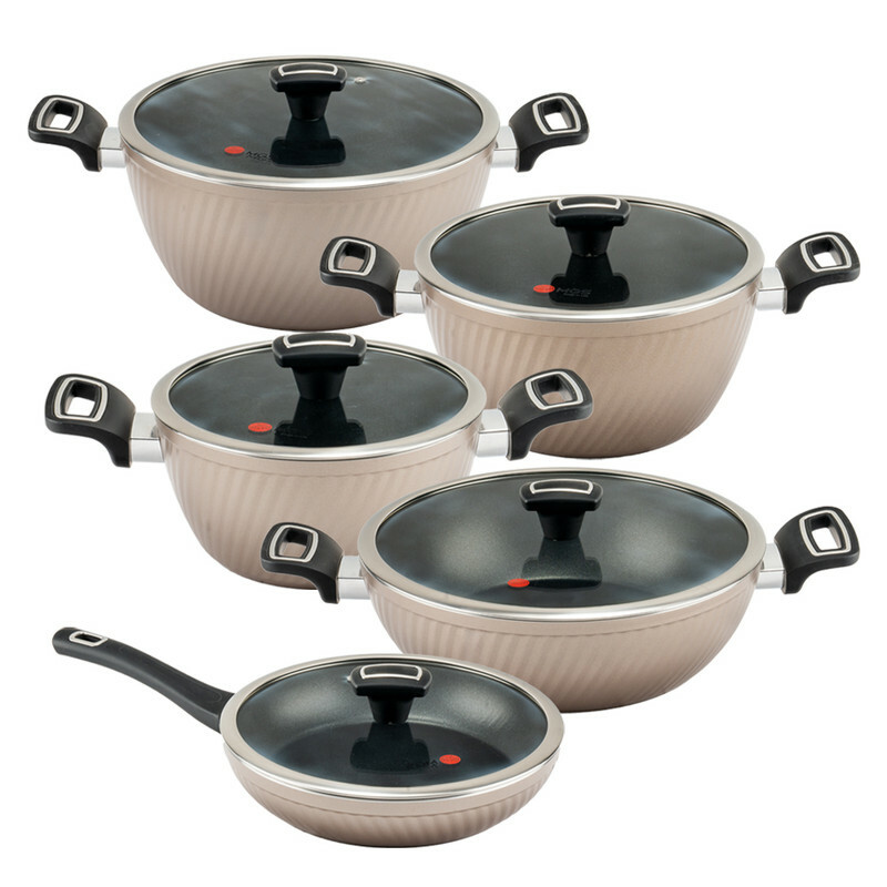 سرویس قابلمه و تابه گرانیت 10 پارچه ام جی اس مدل ماینز فورج کد 002