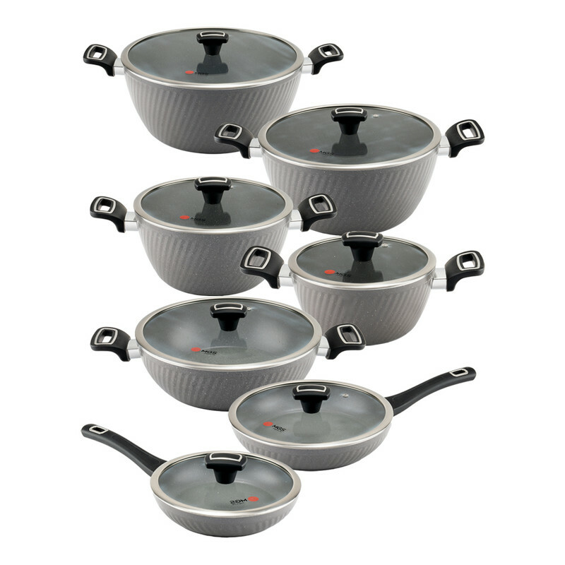 سرویس قابلمه و تابه گرانیت 14 پارچه ام جی اس مدل ماینز