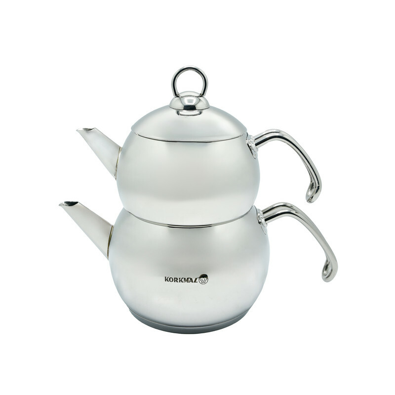 ست کتری و قوری کرکماز مدل استیل کد 104