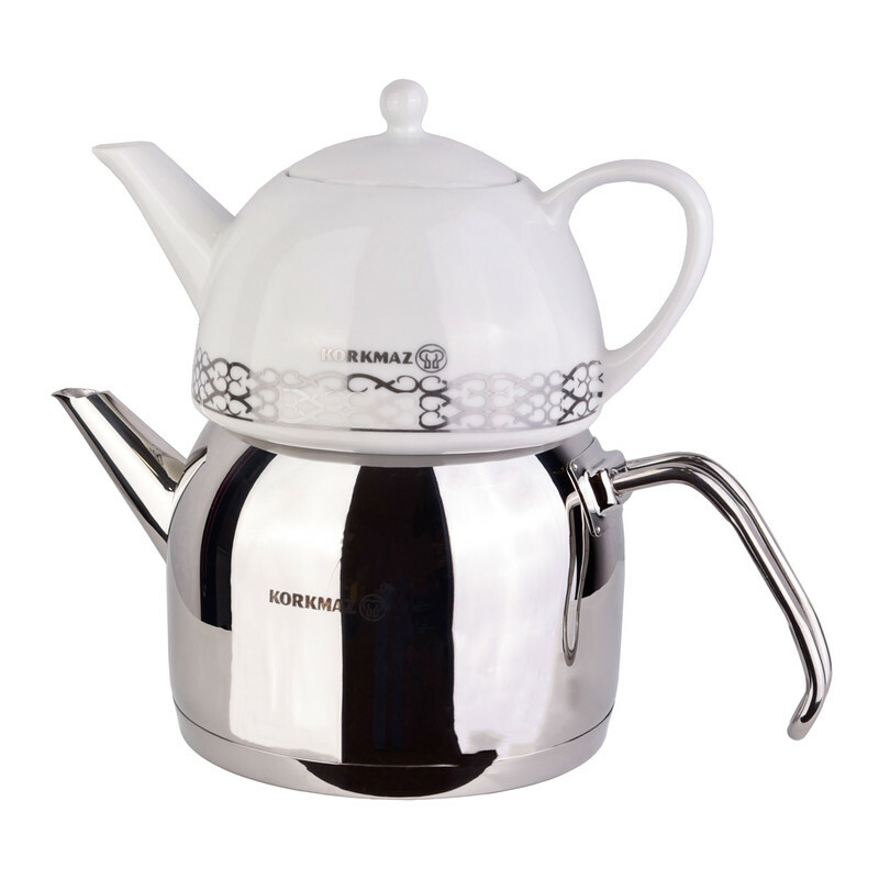 ست کتری قوری کرکماز مدل مگا کد 02-105 گنجایش کتری 2 لیتر گنجایش قوری 1 لیتر