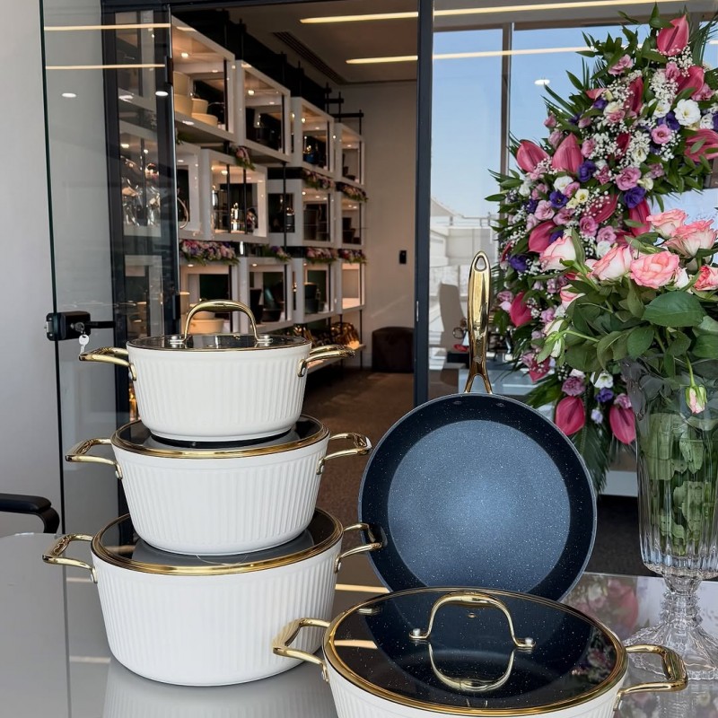 سرویس 9 پارچه kzp طرح آلما کرم