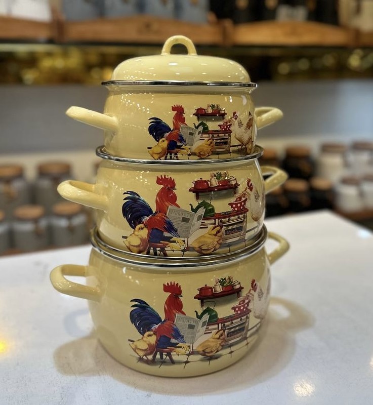 سرویس قابلمه 6 پارچه مدل لعابی کد 8234