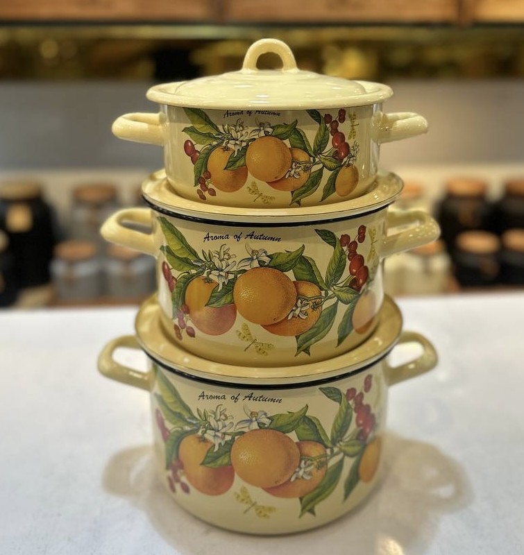 ست قابلمه لعابی روس