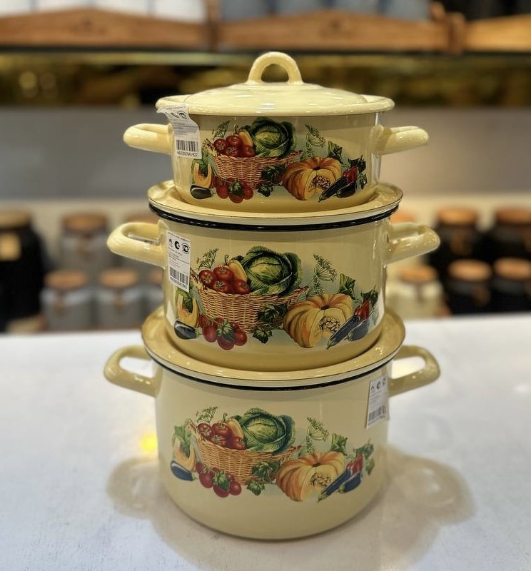 ست قابلمه لعابی روس