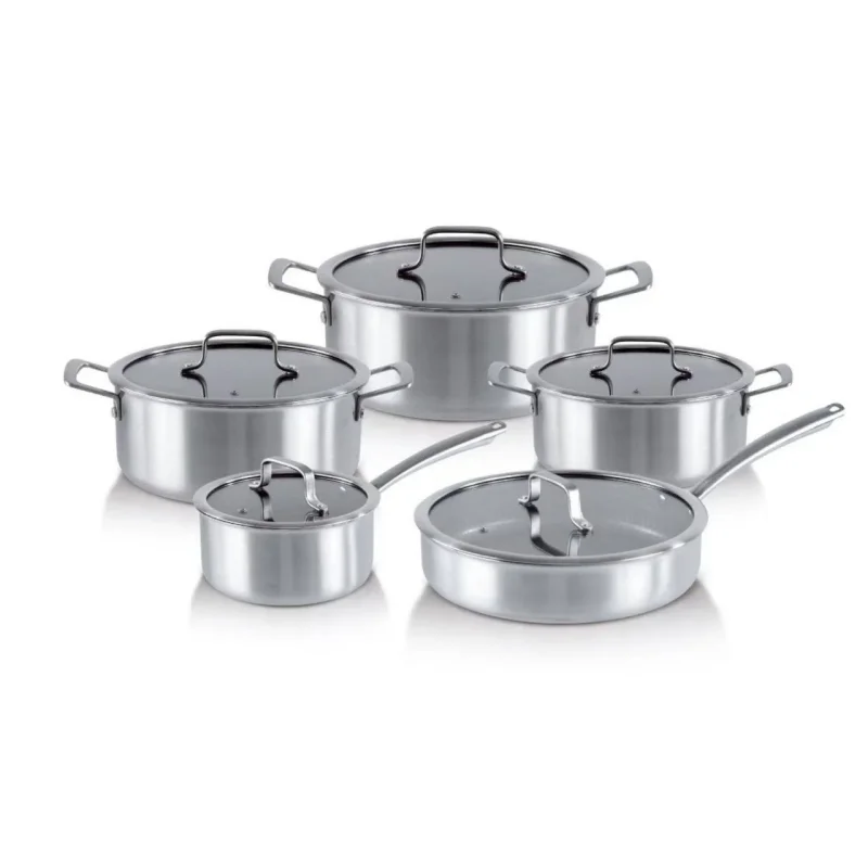 سرویس قابلمه استیل ۱۰ پارچه داخل لیزری ام جی اس (MGS)