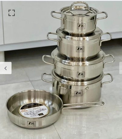 سرویس قابلمه ۹ پارچه استیل زیو مدل ZCS_1360