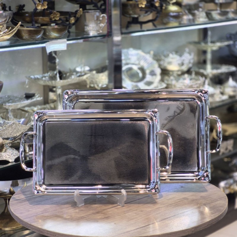 سینی استیل ۲تیکه خارجی