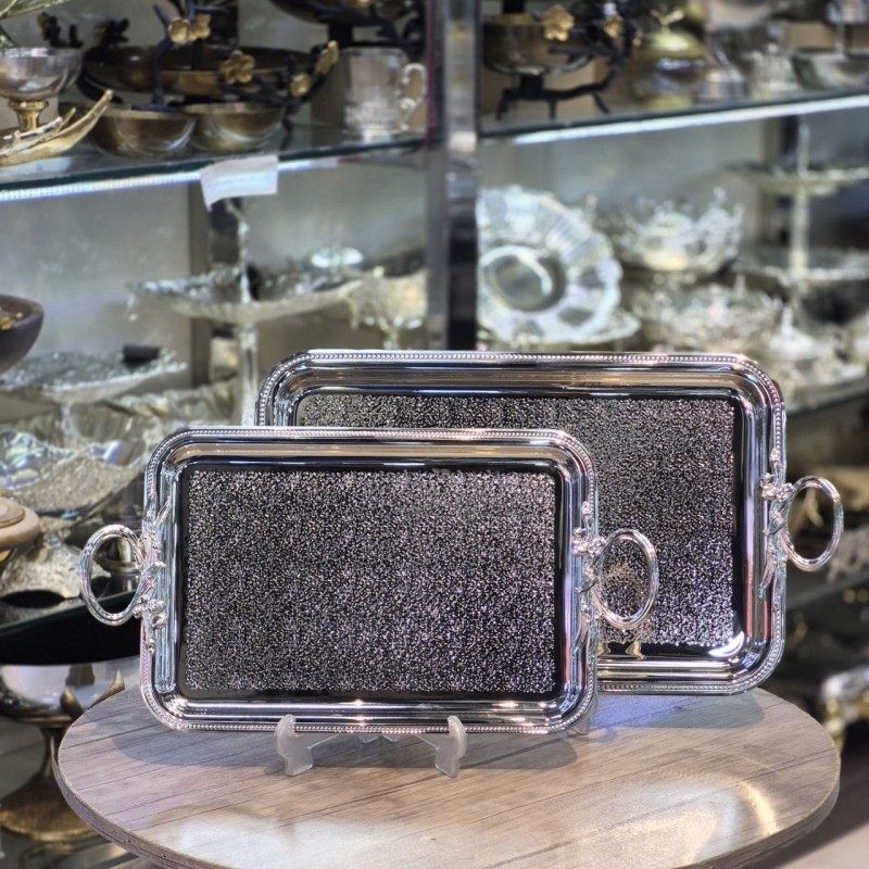 سینی استیل ۲تیکه خارجی