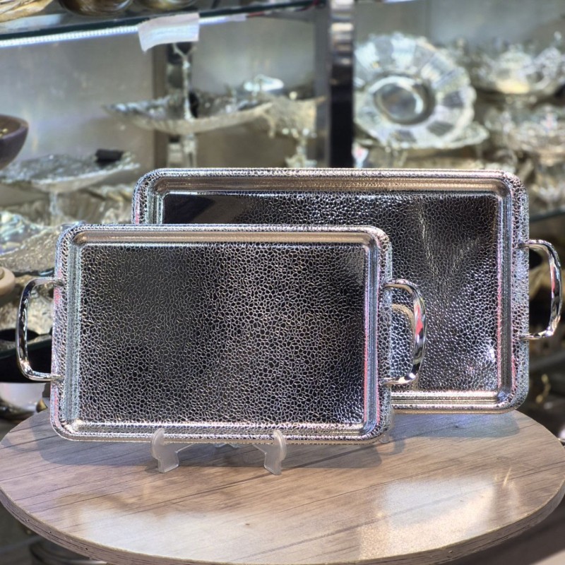 سینی استیل ۲تیکه خارجی