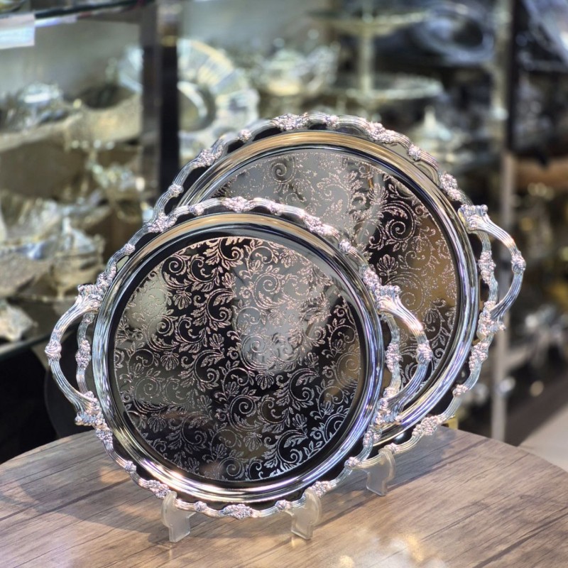 سینی گرد استیل ۲تیکه اماراتیMoliner