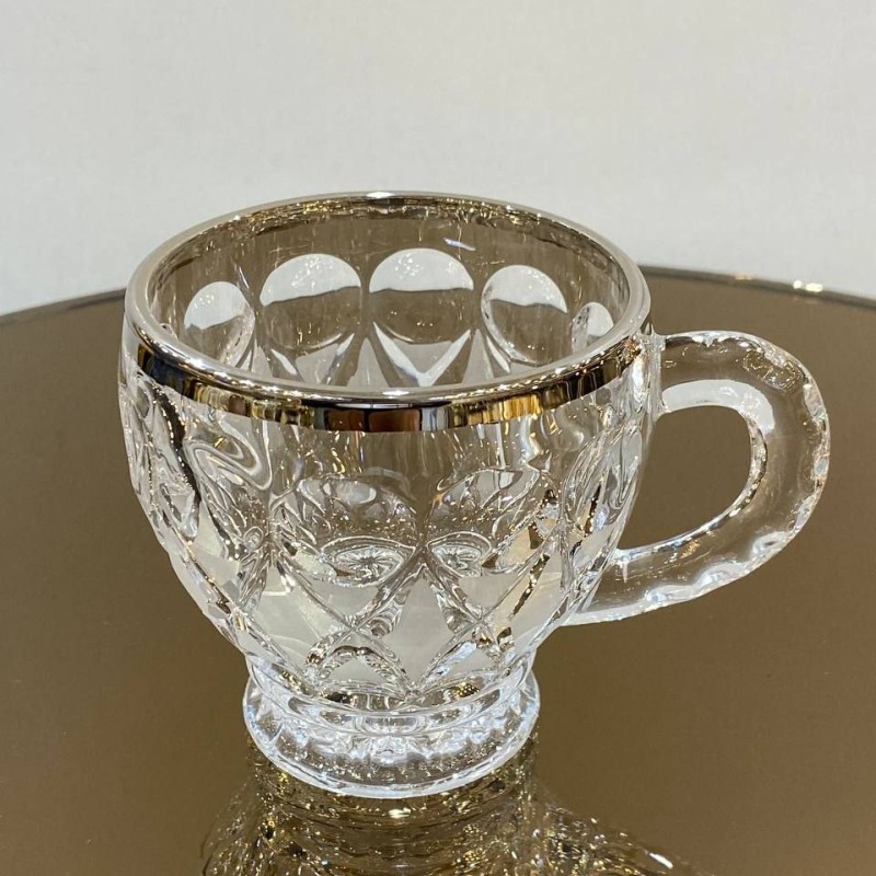 ماگ چایخوری لب طلا و نقره