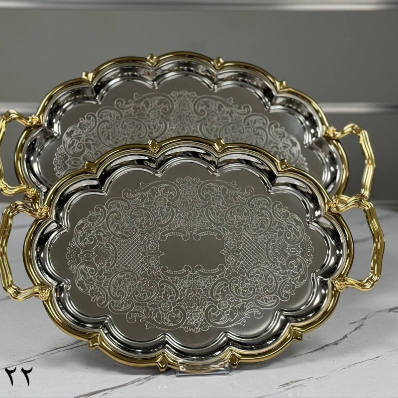 سینی استیل 2 سایز وارداتی