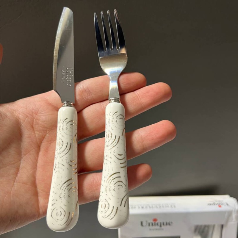 کارد چنگال سرامیکی یونیک